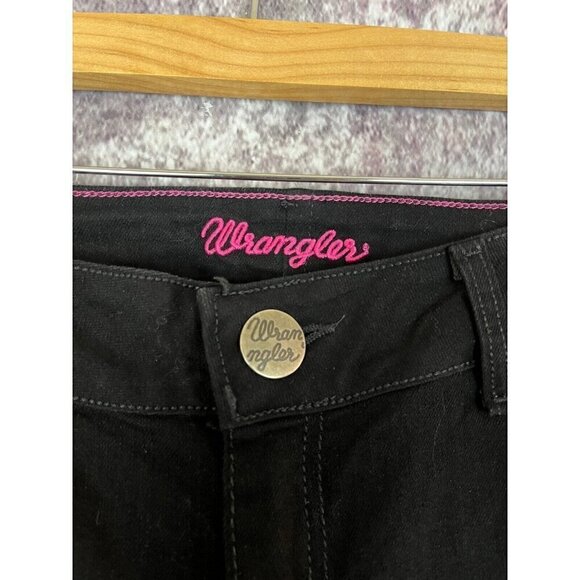 Wrangler Jeans Women's 9/10 x 32 Black Jim Q Bootcut Denim Western Cowboy Boho - Picture 10 of 13